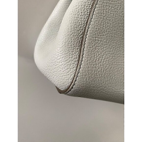 Anya Hindmarch Small Ebury Leather Tote Bag Light Blue Gray Neon Cord Handles - Picture 6 of 16